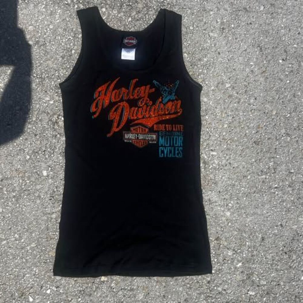 Harley-Davidson Women's Ribbed Biker Motorcycle Moto Tank Top Size M -